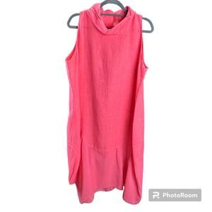 Vivian Shyu pink lagenlook dress sleeveless casual lightweight SZ M/L